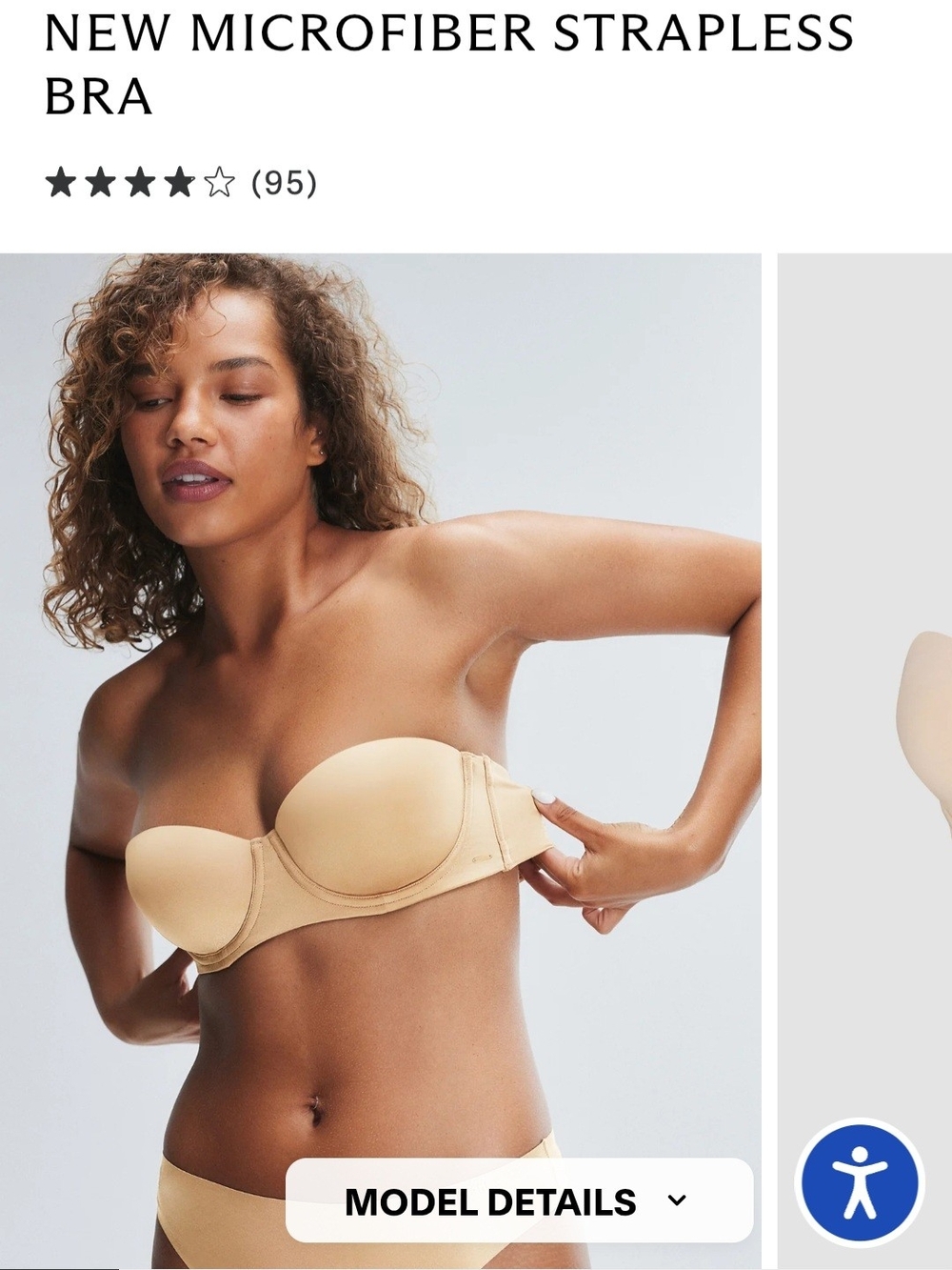 Savage X Fenty Microfiber Strapless Bra — Nude